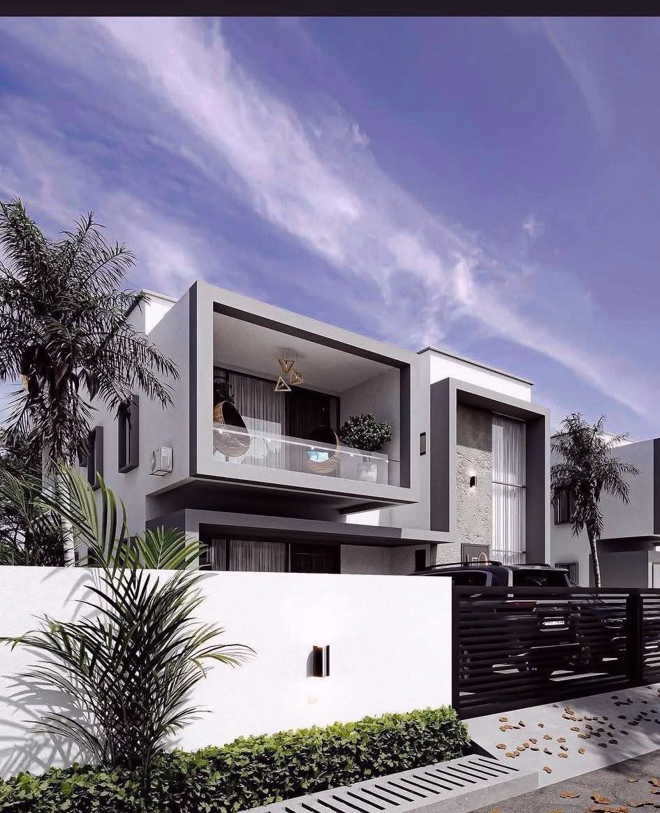 Exemple de façade de villa moderne